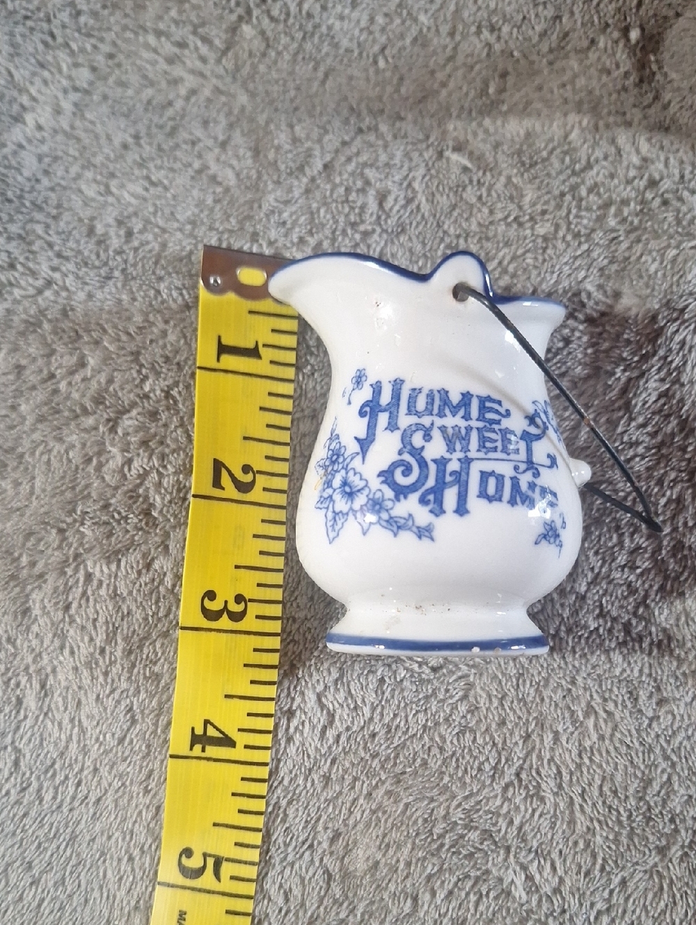 Vintage Blue & White 'Home Sweet Home' Ceramic Tea Set - Picture 6 of 10
